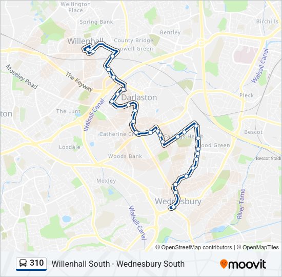 310 Bus Line Map