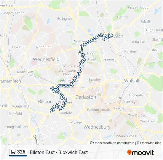 326 Route: Schedules, Stops & Maps - Bilston Bus Station (Updated)