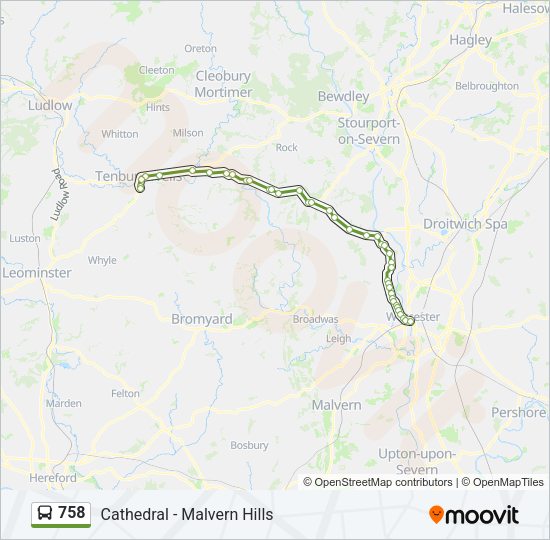 758 Bus Line Map