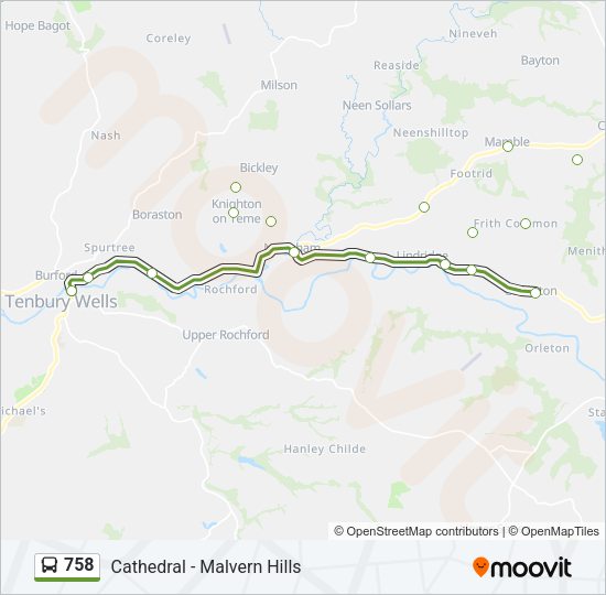 758 Bus Line Map