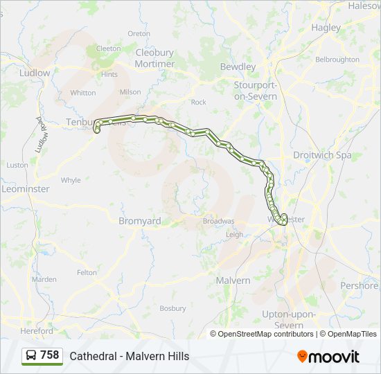 758 Bus Line Map