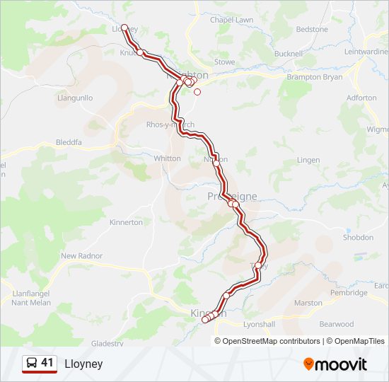 41 Bus Line Map