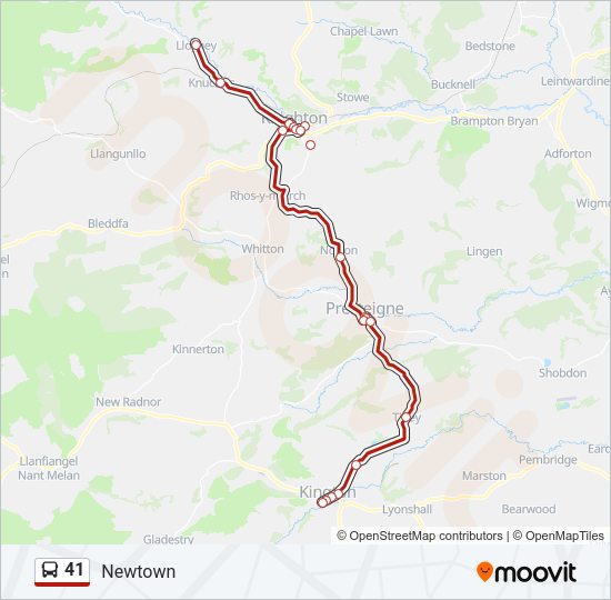 41 Bus Line Map