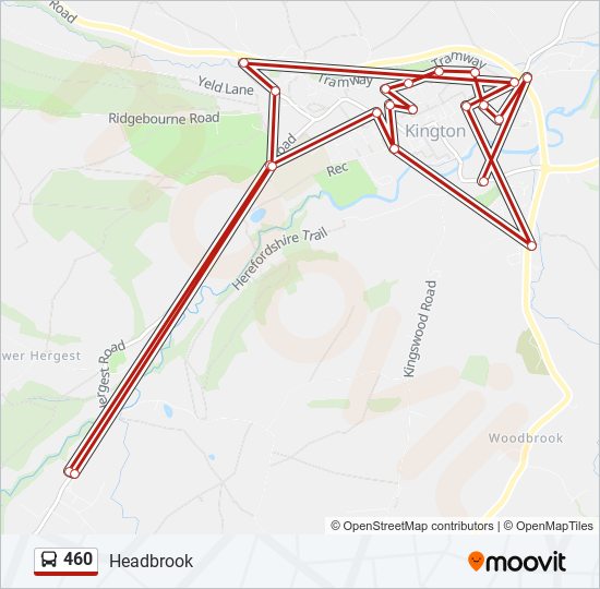 460 bus Line Map