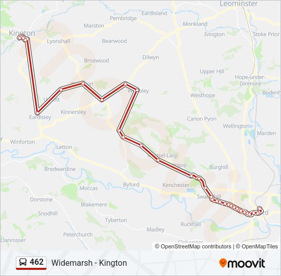 462 Bus Line Map
