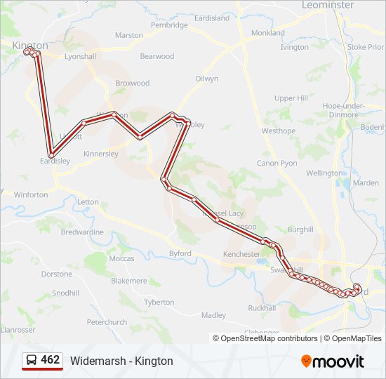 462 bus Line Map