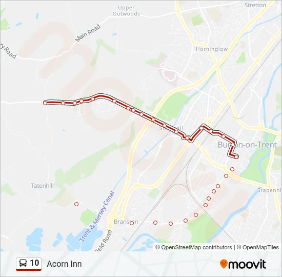 10 Bus Line Map