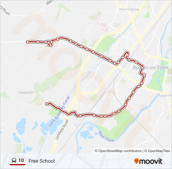 10 Bus Line Map