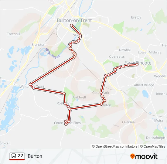 22 Bus Line Map