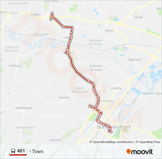 401 Bus Line Map