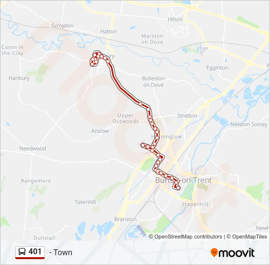401 Bus Line Map
