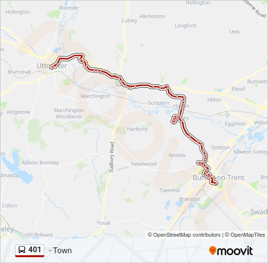 401 Bus Line Map