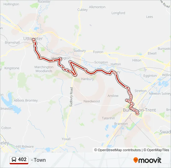 402 Bus Line Map