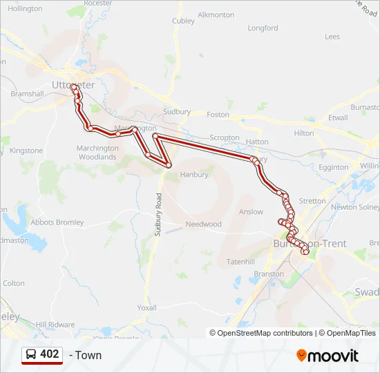 402 Bus Line Map