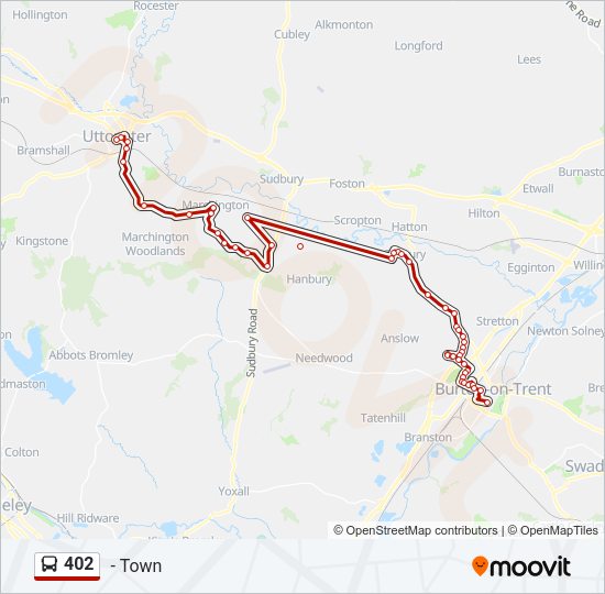 402 Bus Line Map