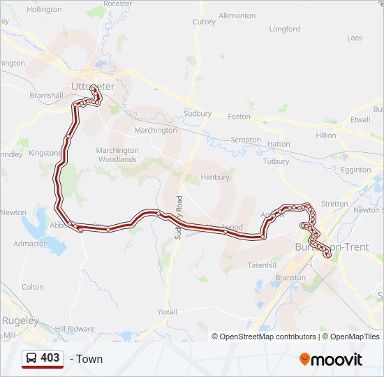 403 Bus Line Map