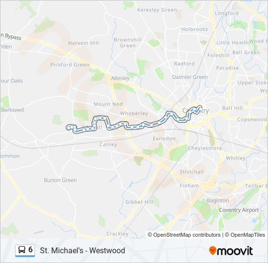 6 bus Line Map