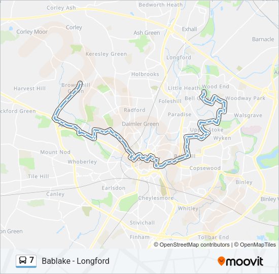7 Bus Line Map