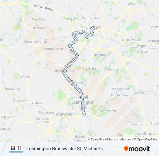 11 Bus Line Map