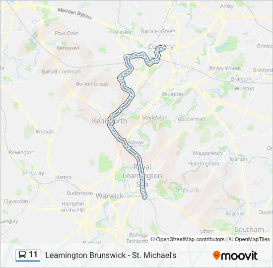 11 Bus Line Map