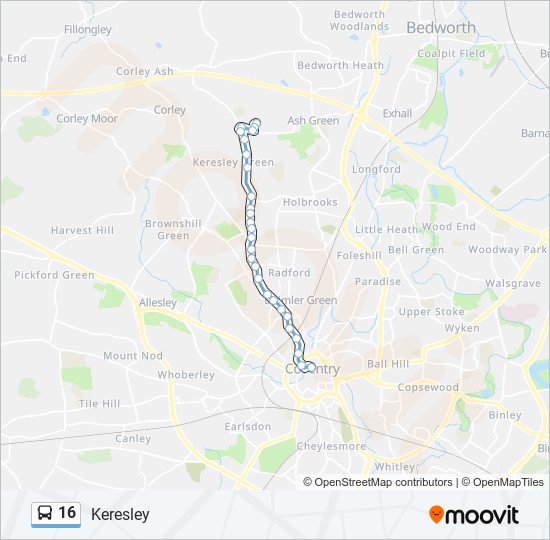 16 bus Line Map