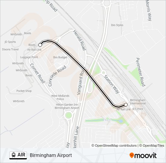 AIR Light Rail Line Map