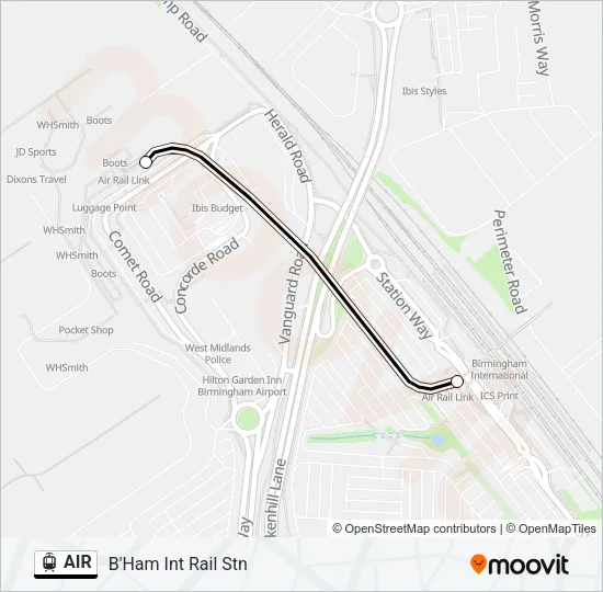 AIR Light Rail Line Map