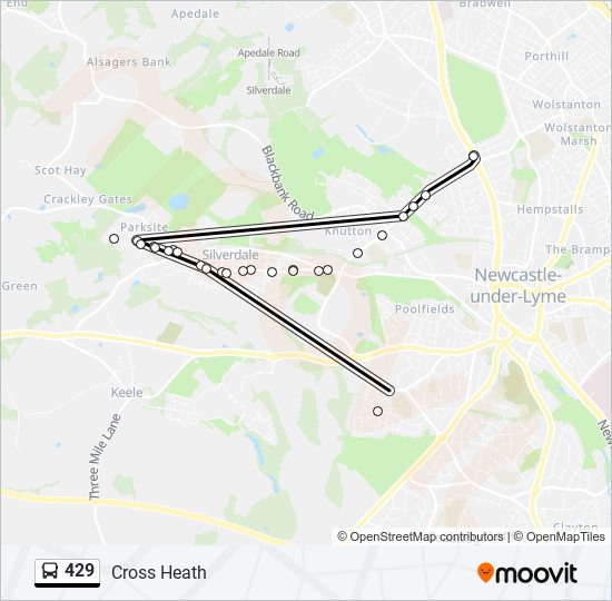 429 Route Schedules, Stops & Maps Cross Heath (Updated)