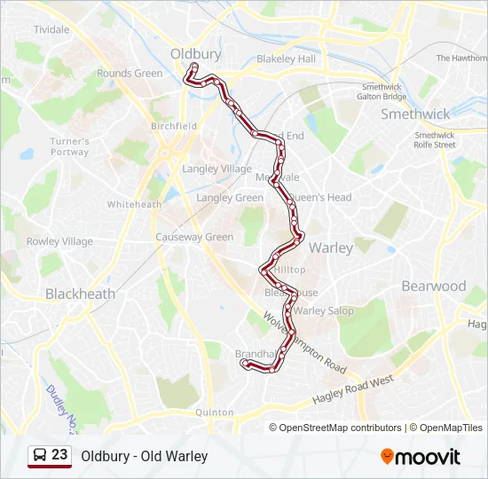 23 Bus Line Map
