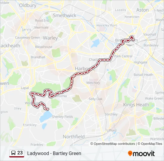 23 Bus Line Map