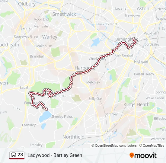 23 Bus Line Map