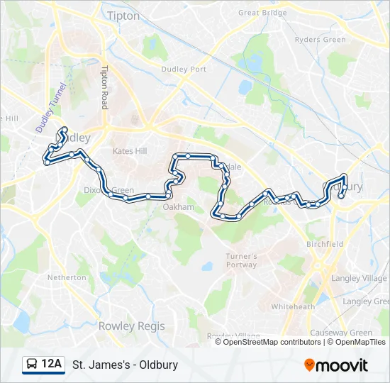 12A Bus Line Map