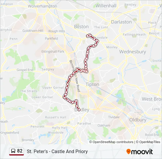 82 Bus Line Map