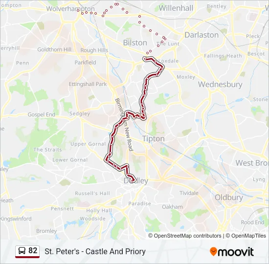 82 Bus Line Map