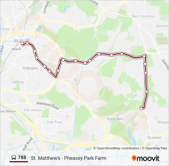 788 Bus Line Map