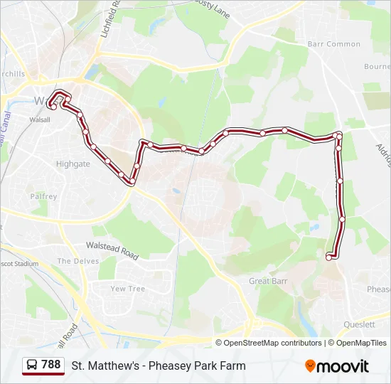 788 Bus Line Map