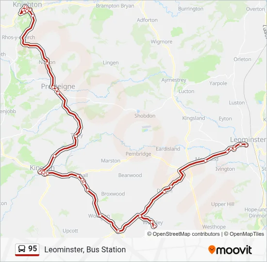 95 Route: Schedules, Stops & Maps - Leominster, Bus Station (Updated)