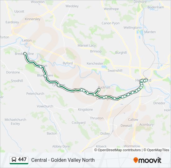 447 Bus Line Map