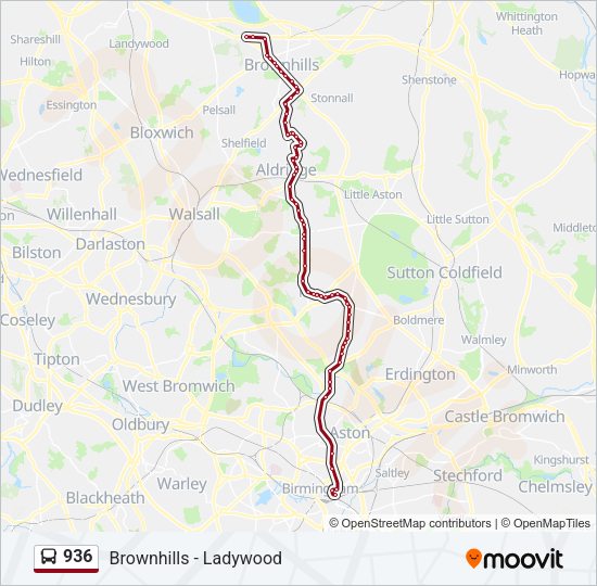 936 Bus Line Map