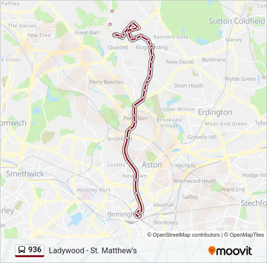 936 Bus Line Map