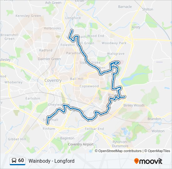 60 Bus Line Map