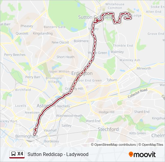 X4 bus Line Map