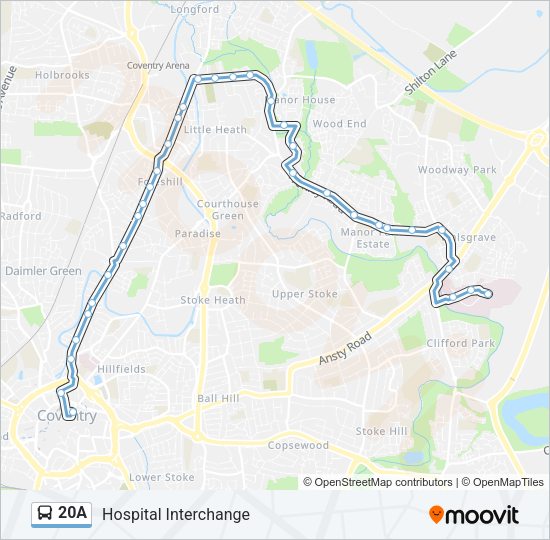 20A Bus Line Map