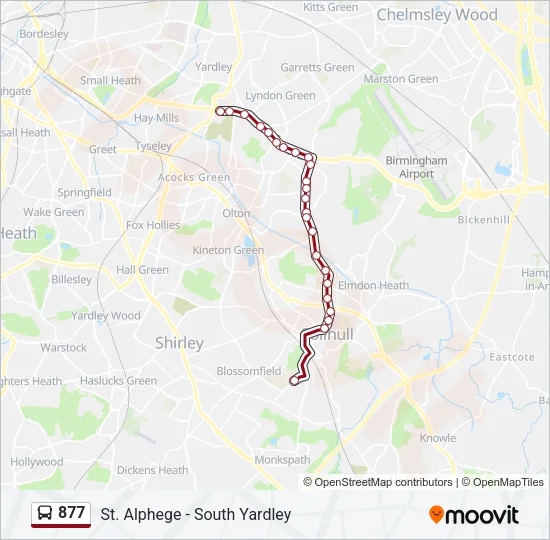877 Bus Line Map