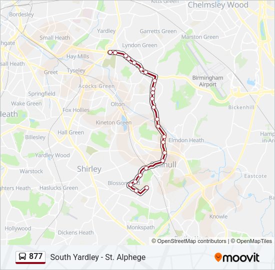 877 Bus Line Map