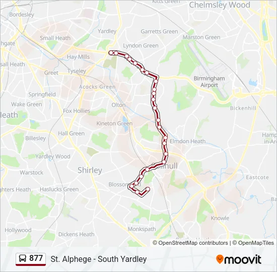 877 Bus Line Map