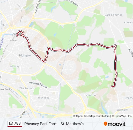788 Bus Line Map