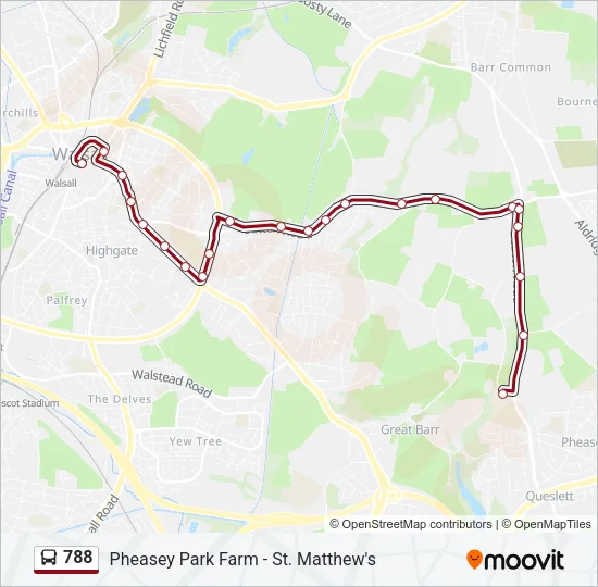 788 Bus Line Map
