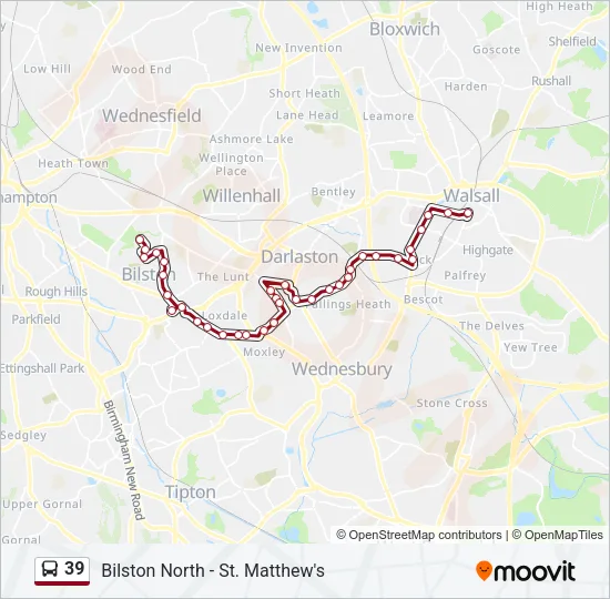 39 Bus Line Map