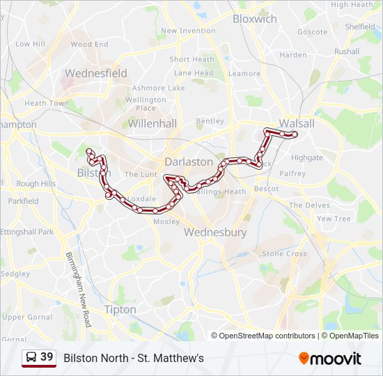39 Bus Line Map
